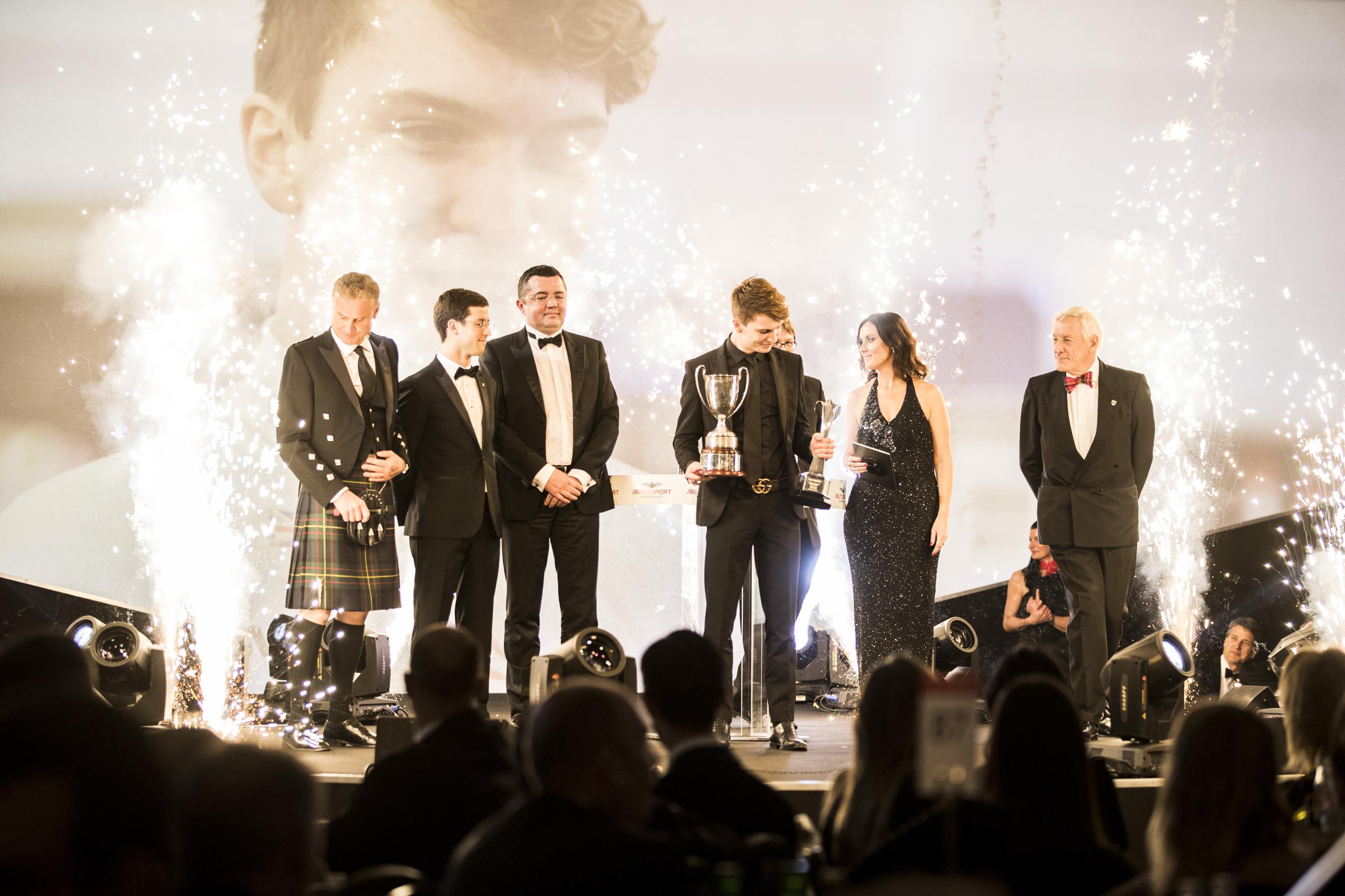 Lewis Hamilton, Nelson Piquet, Sebastien Ogier, Marc Márquez, Charles Leclerc and Derek Warwick celebrated at 2017 Autosport Awards