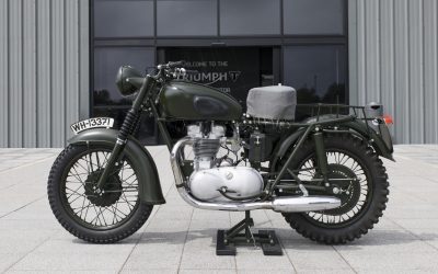 Steve McQueen Triumph 650cc Motorcycle on Public Display
